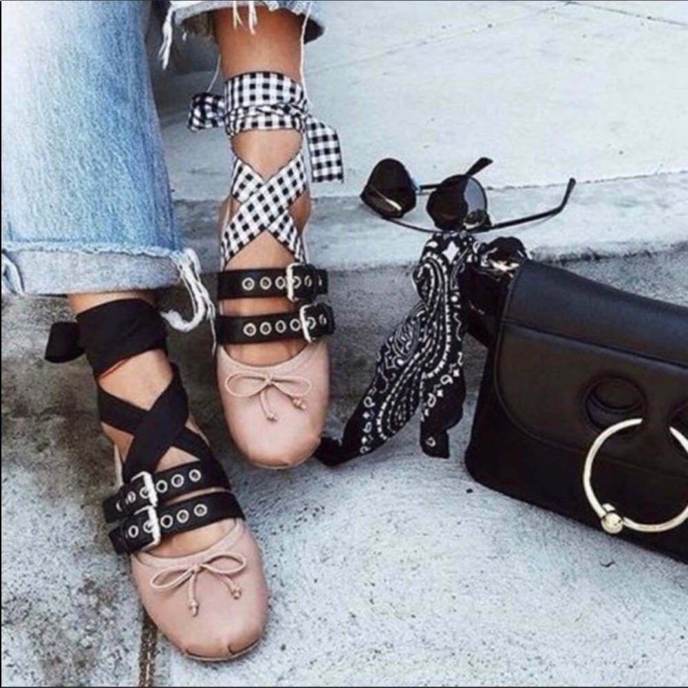 Belted Ballet flats.With Mui Mui and Prada collab. - Picture 2 of 8